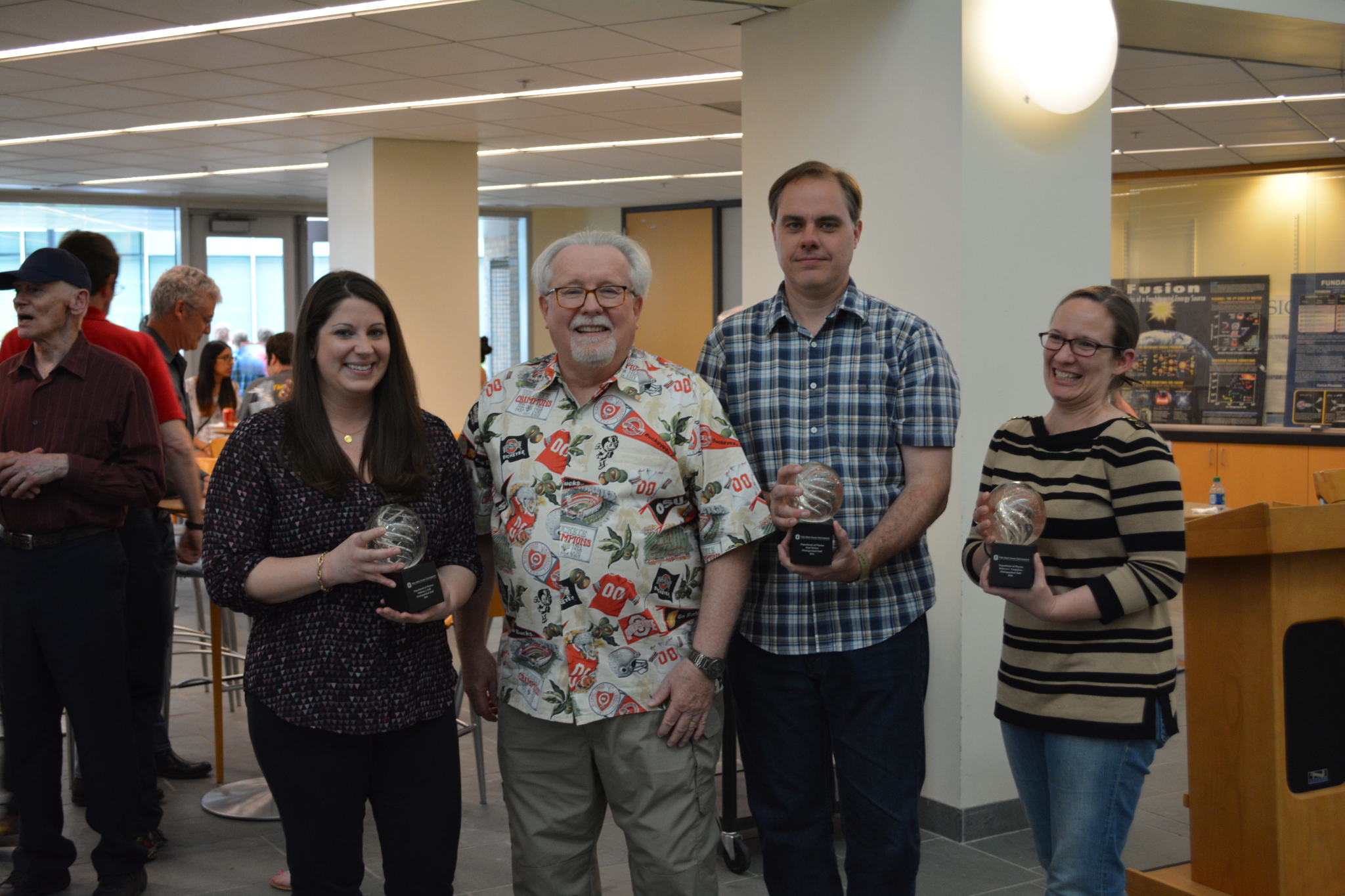 Physics Staff Win University and Department Awards
